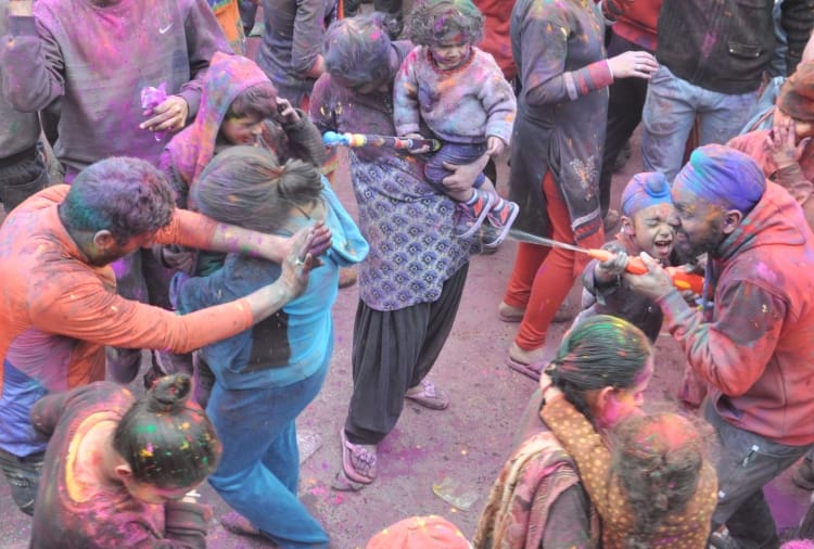 Holi celebrations in Mandi Kullu Hamirpur Himachal Pradesh
