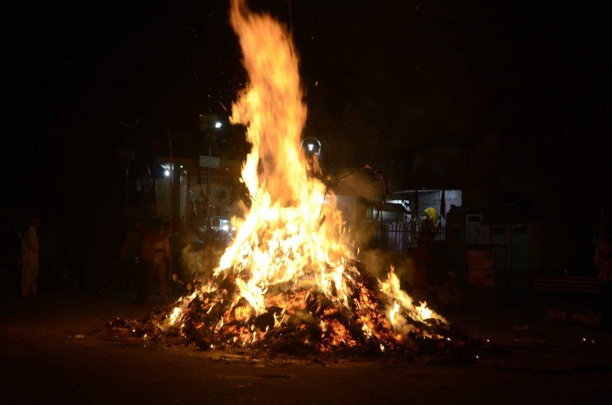holika burnt in amroha