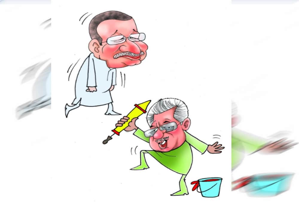politicians funny cartoon and Satire on Holi 2018 