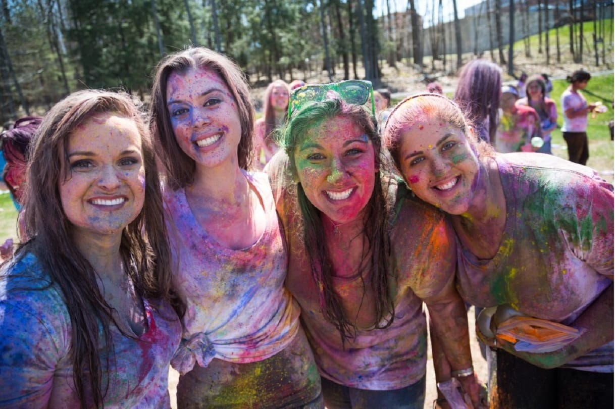 holi festival big celebration done in Spanish fork of us