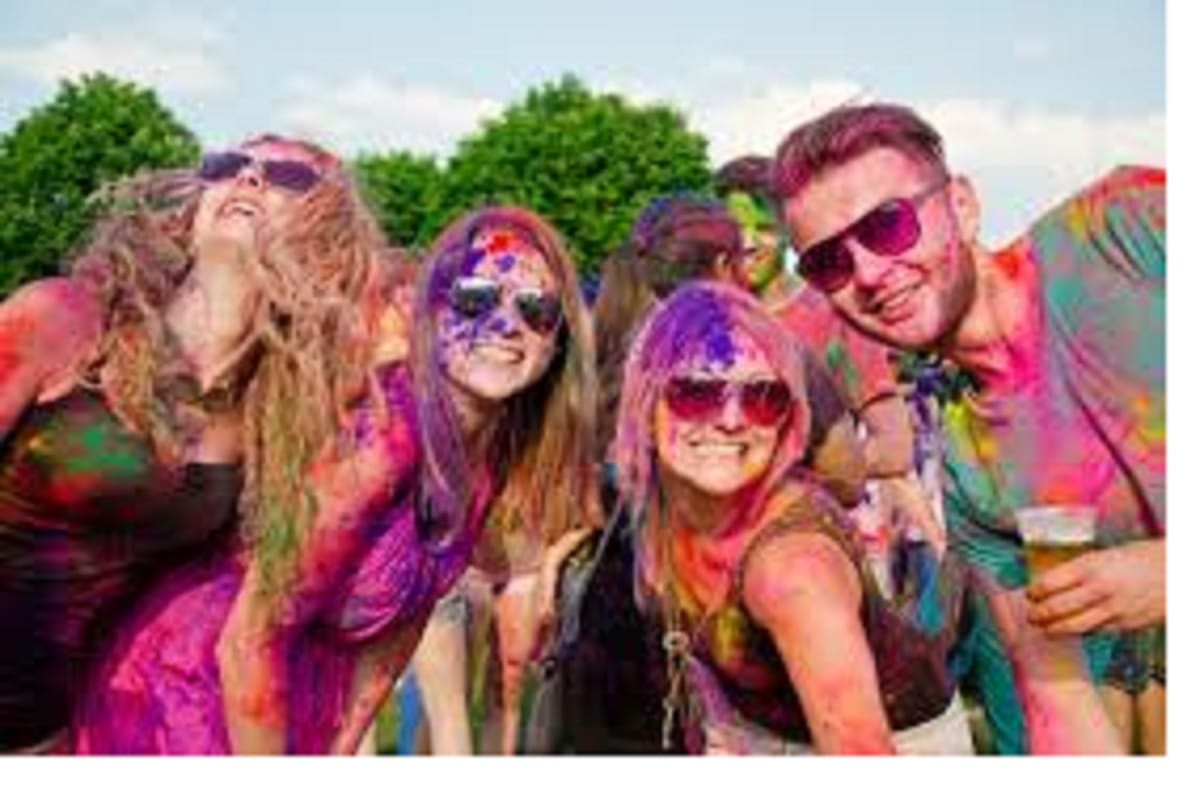 holi festival big celebration done in Spanish fork of us