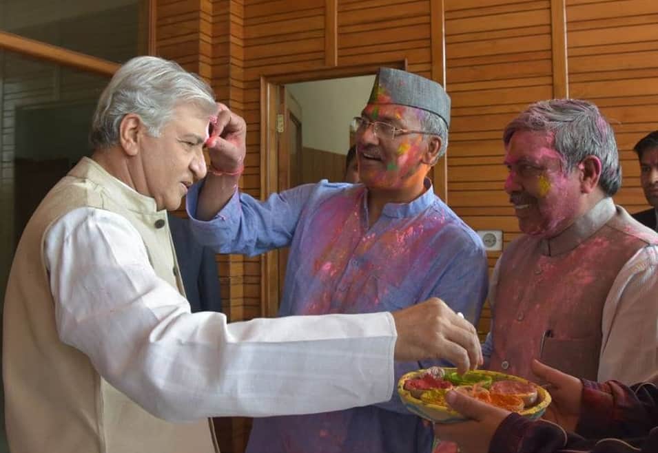 Holi 2018 uttarakhand politicians celebration
