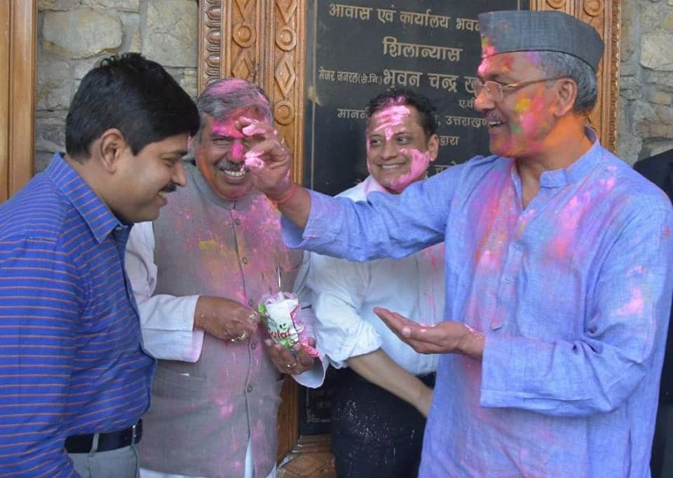 Holi 2018 uttarakhand politicians celebration