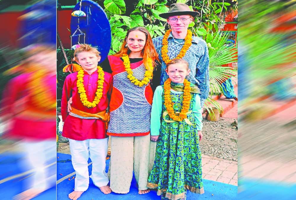 German family celebrate holi 2018 in india