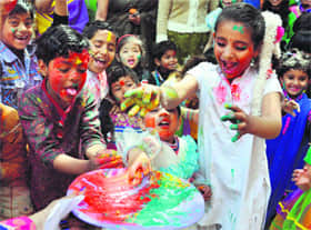 German family celebrate holi 2018 in india