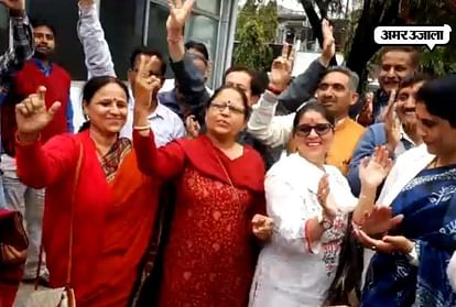  BJP's big victory in Tripura vidhansbha election. Celebration in Uttarakhand