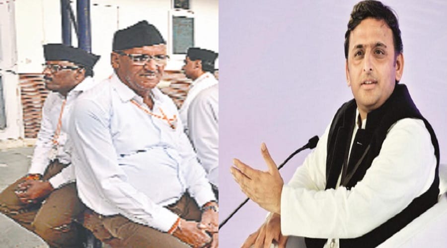 Former District President of SP wore uniform, Akhilesh Yadav fired from the party