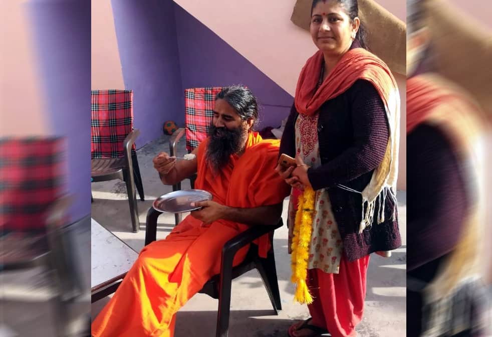 Baba Ramdev on the streets with his disciples