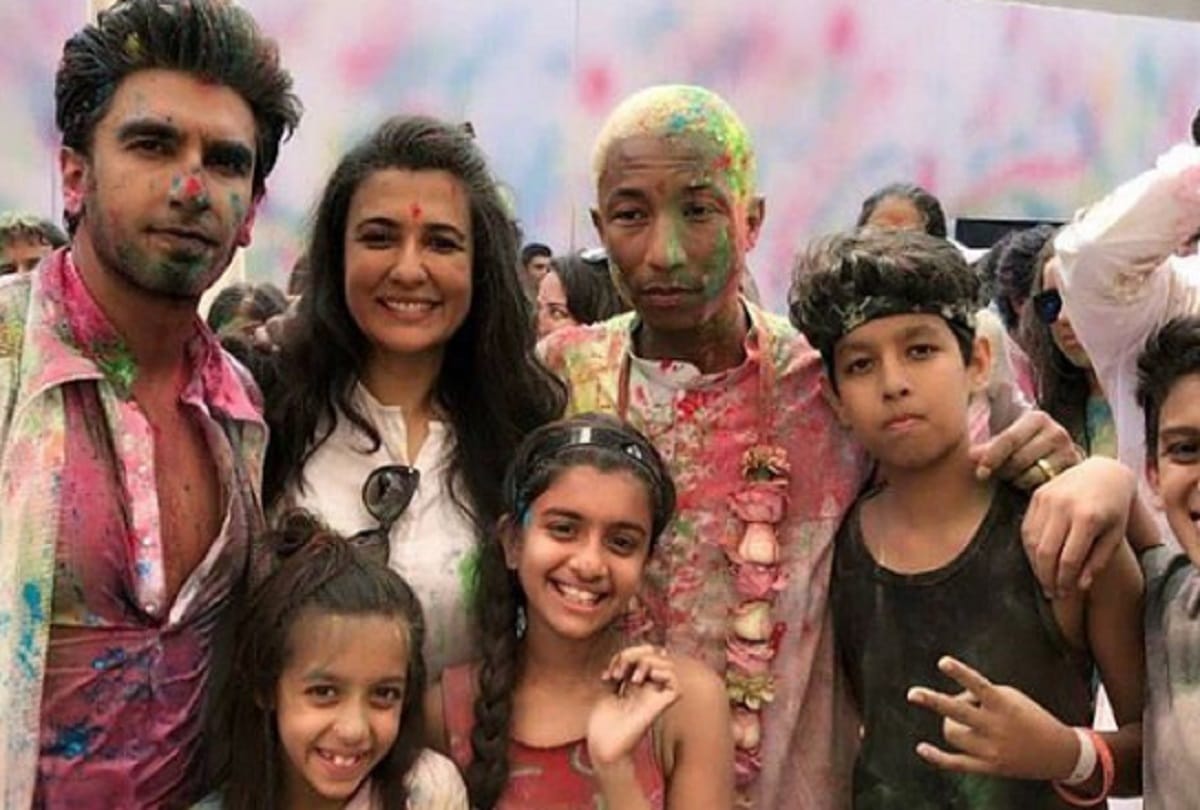 pharrell williams and ranveer singh in mumbai