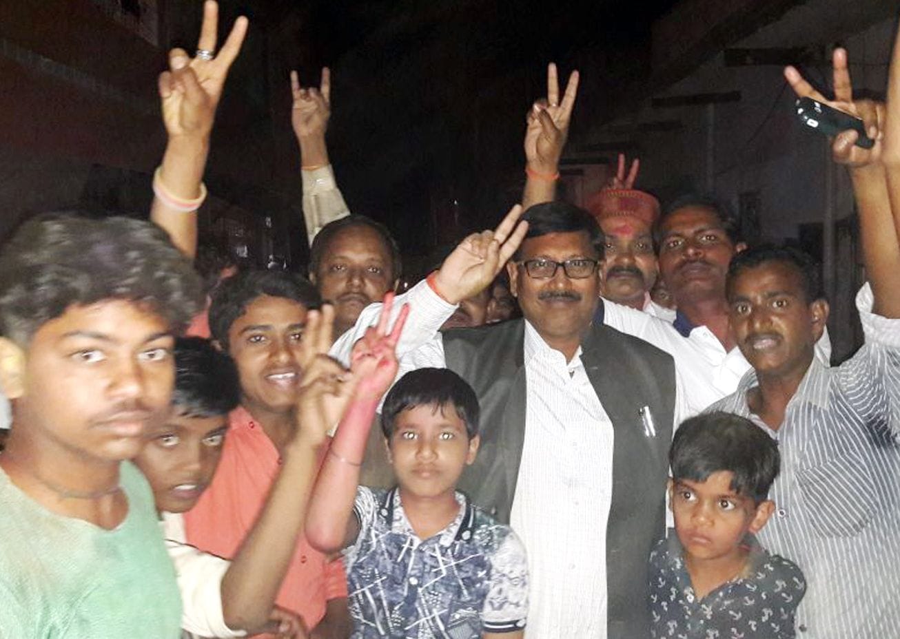 Northeast election results  BJP workers celebrate victory in purvanchal