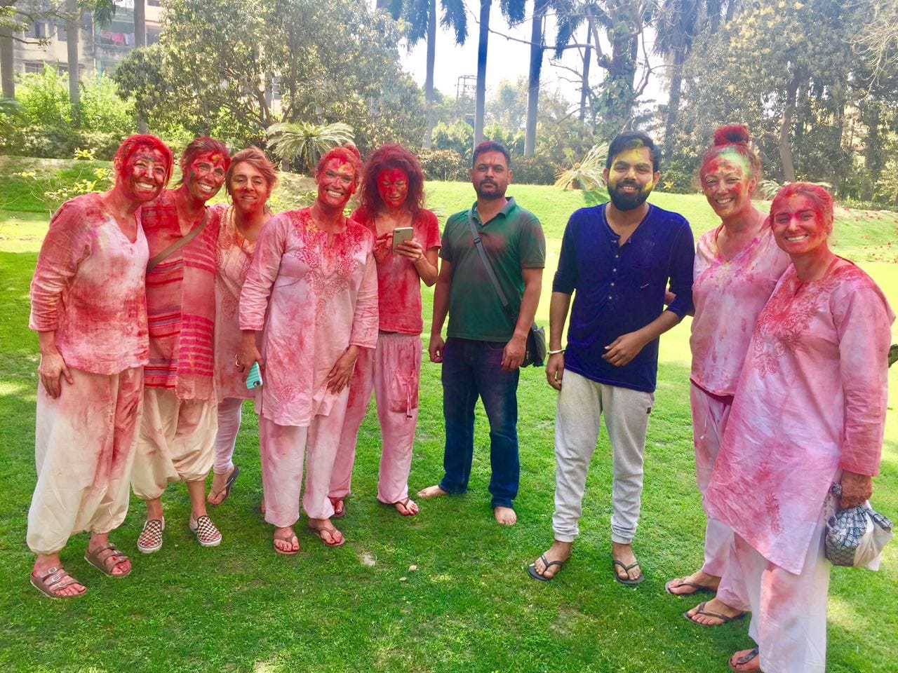 Foreigners Celebrate Holi festival in varanasi in