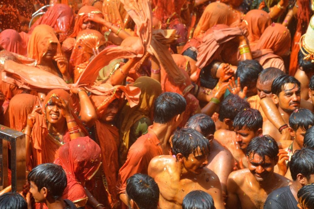 Huranga Holi Celebrations After Holi at the Dauji Temple In Mathura