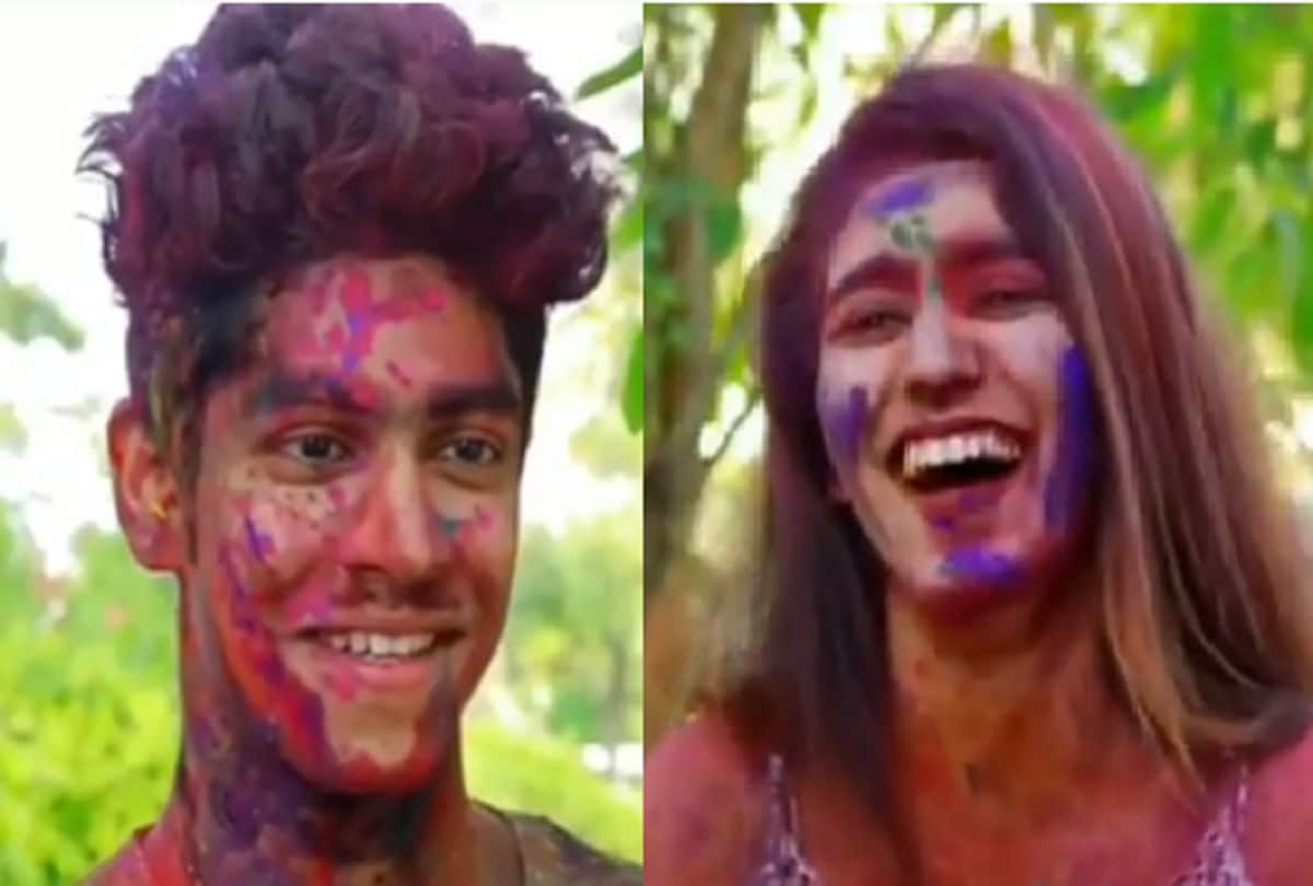 Priya Prakash Warrier and  Roshan Abdur Rauf Holi video goes viral 