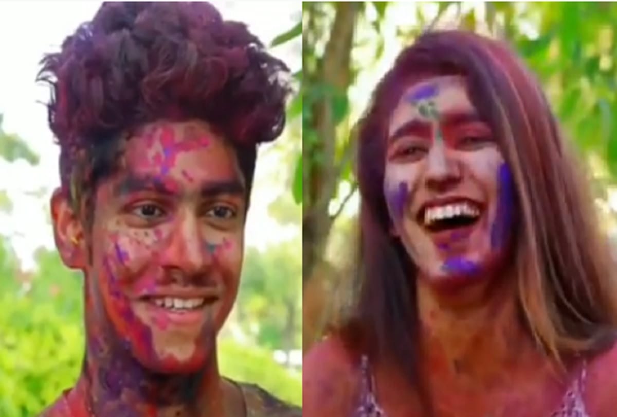 Priya Prakash Warrier and  Roshan Abdur Rauf Holi video goes viral 