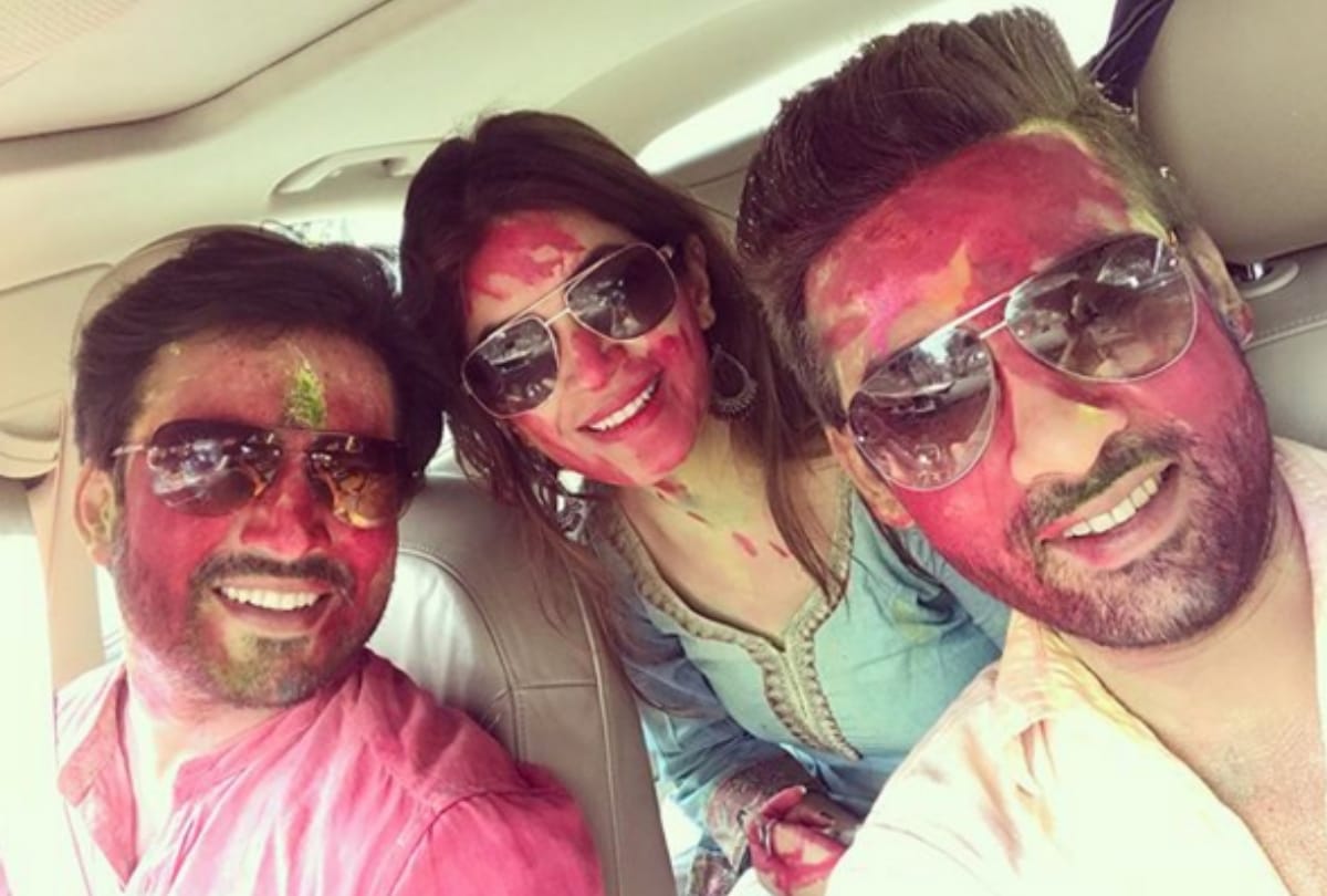 view pics of puneesh sharma and bandgi kalra on holi