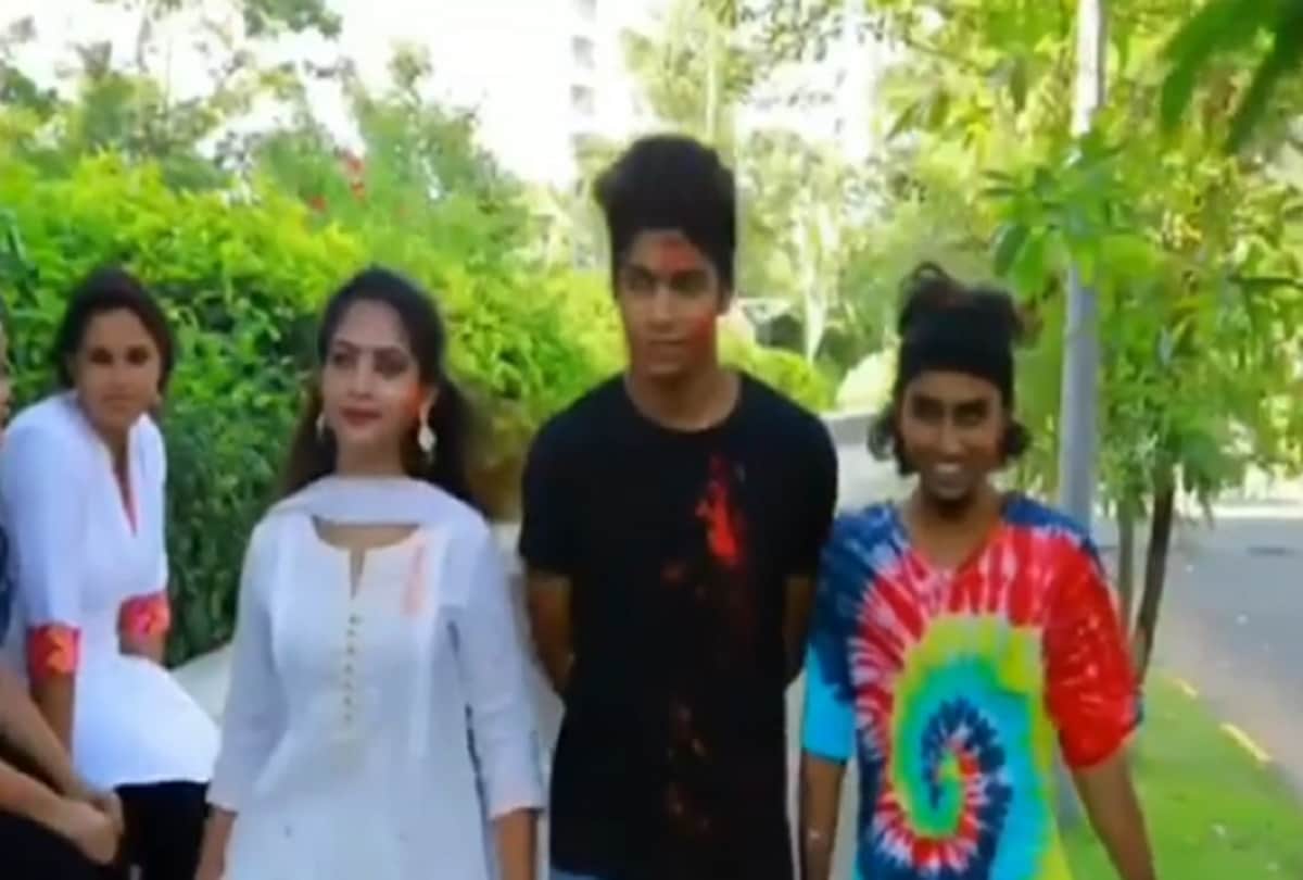 Priya Prakash Warrier and  Roshan Abdur Rauf Holi video goes viral 