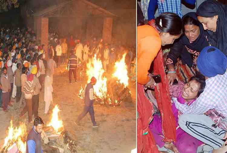 eight best friends killed in himachal pradesh highway accident, funeral at amritsar village