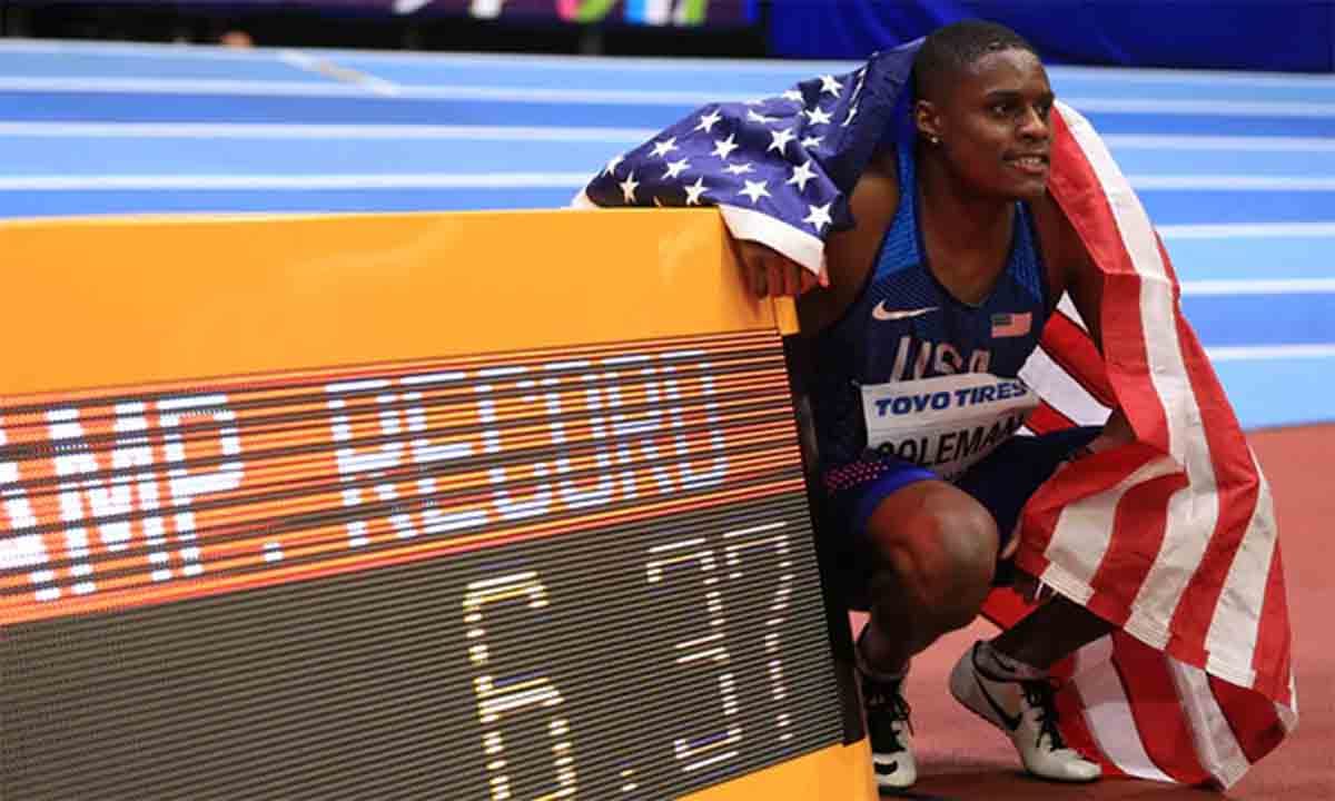 Christian Coleman becomes new sprint king with world indoors 60m gold 