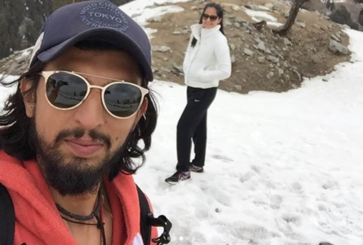 view pics of cricketer ishant sharma and his wife pratima on mountains