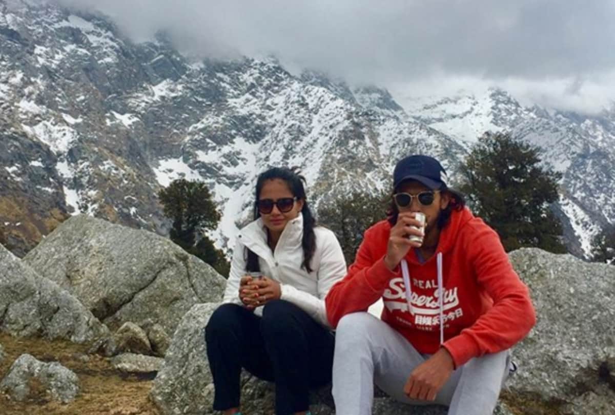 view pics of cricketer ishant sharma and his wife pratima on mountains