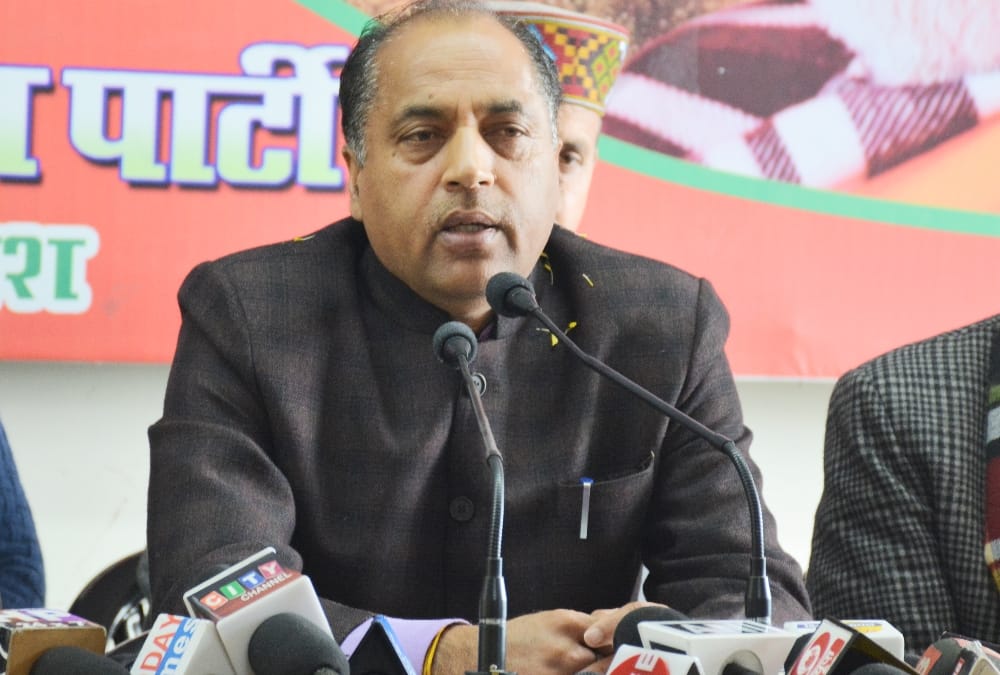 CM jairam Thakur Press Conference in Shimla BJP Office