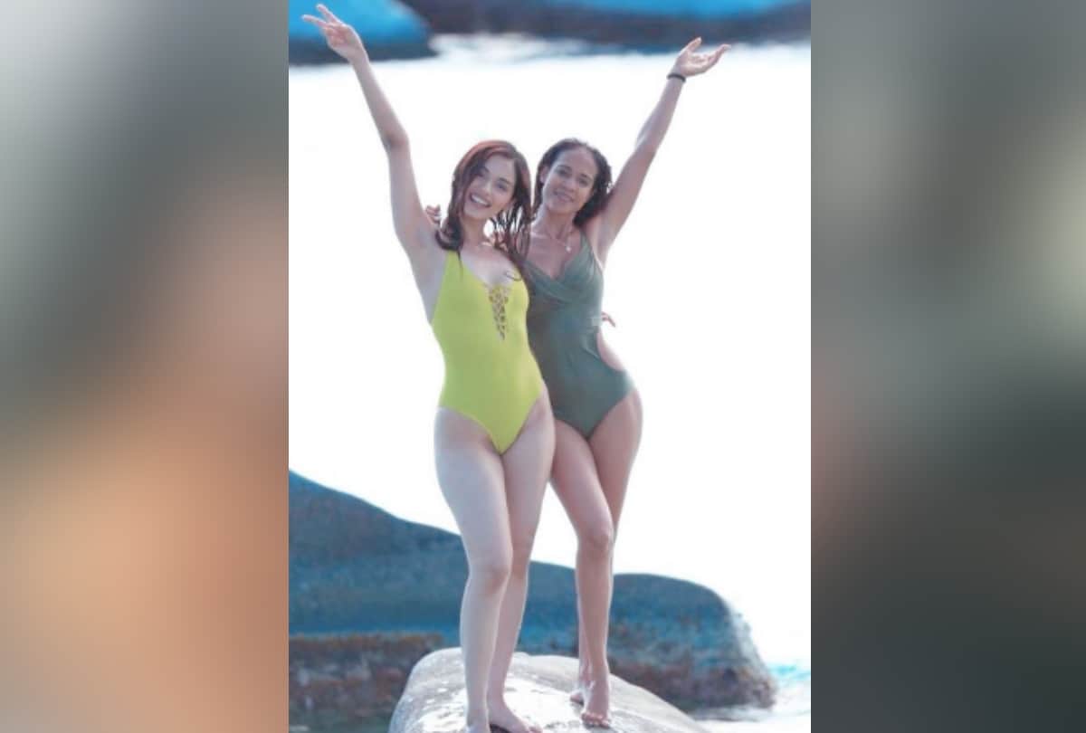 view hot pics of manushi chhillar in swimsuit