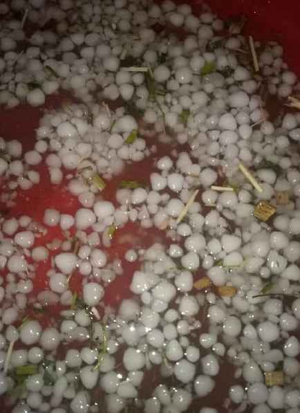 Afghts with hailstorm