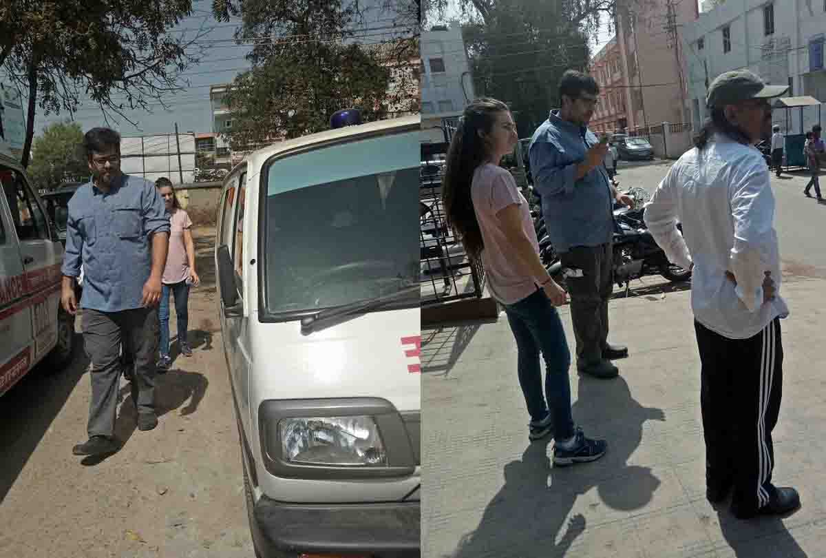 nri son and father come to kanpur for support hailet hospital