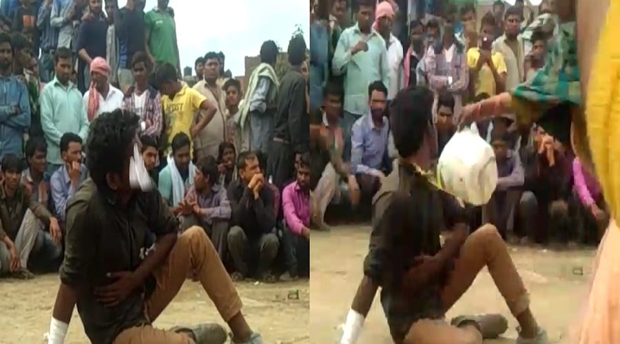 Youth hurt by the order of the Panchayat, attempt suicide, video viral