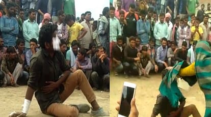 Youth hurt by the order of the Panchayat, attempt suicide, video viral