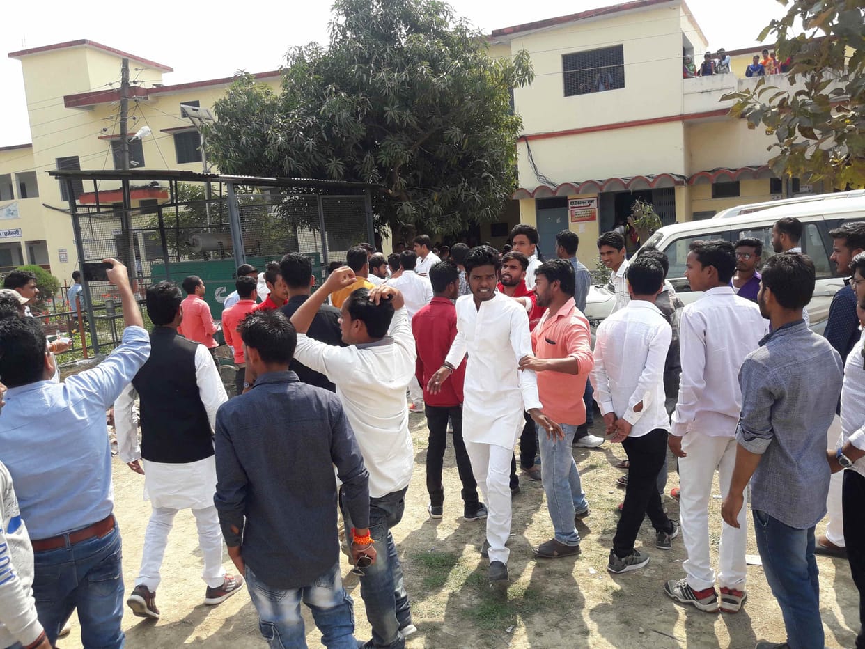 Student leader beating during student association inauguration