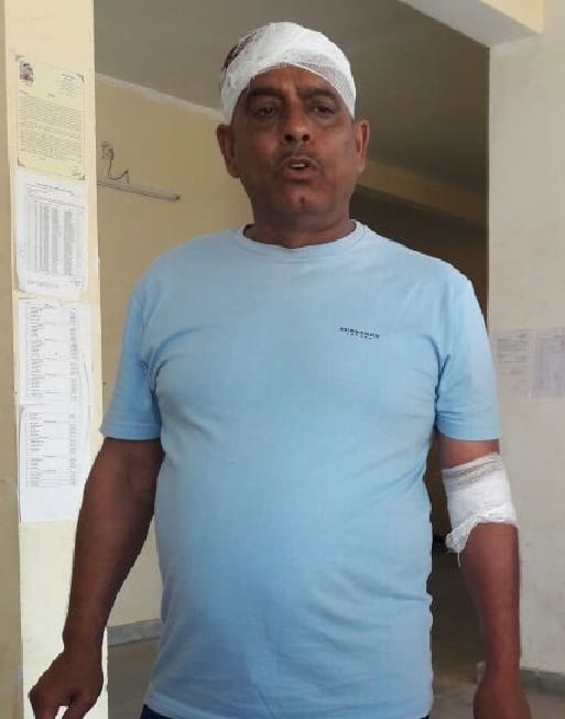 पुलिस टीम पर पथराव, सिपाही का सिर फटा