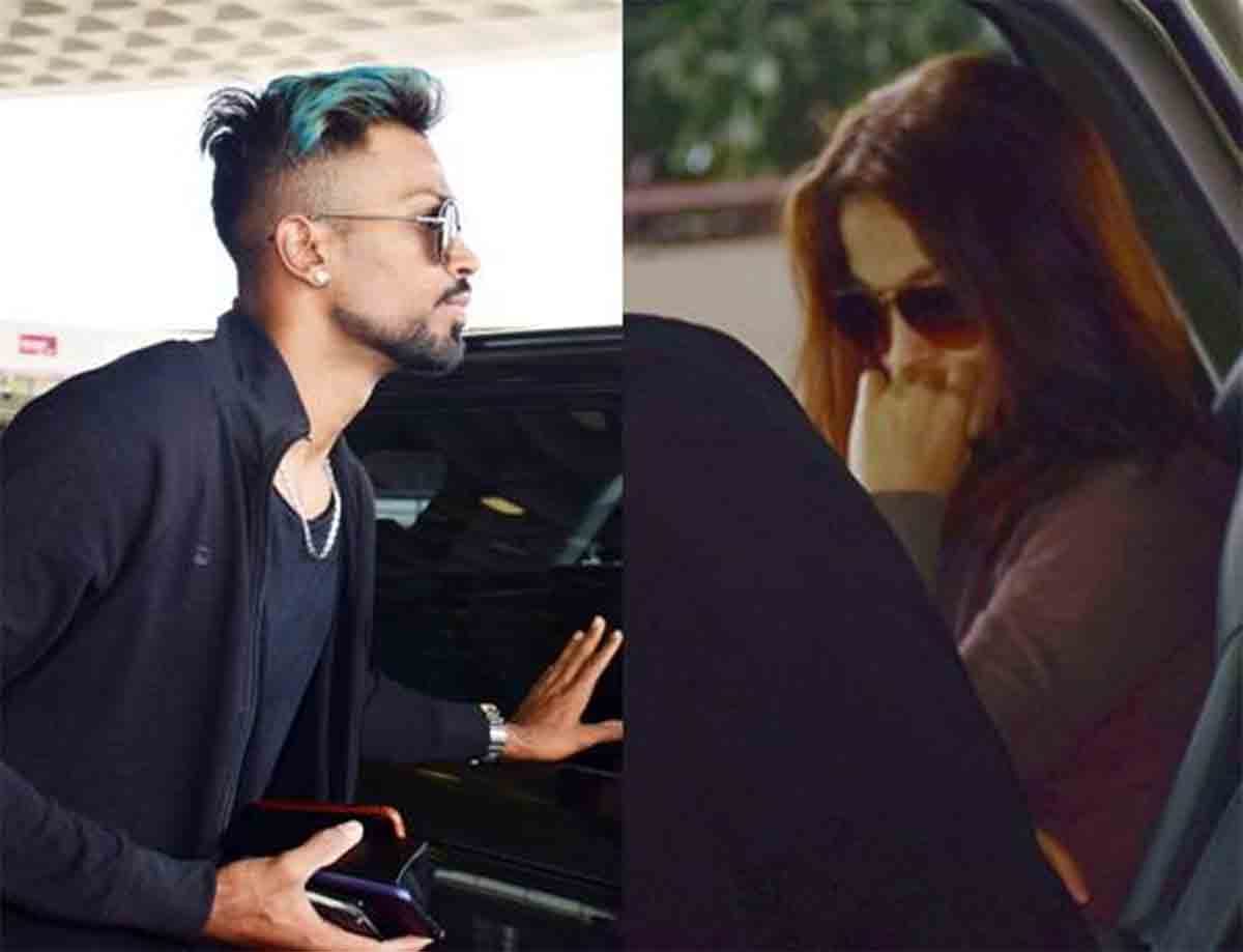hardik pandya and elli avram spotted at airport
