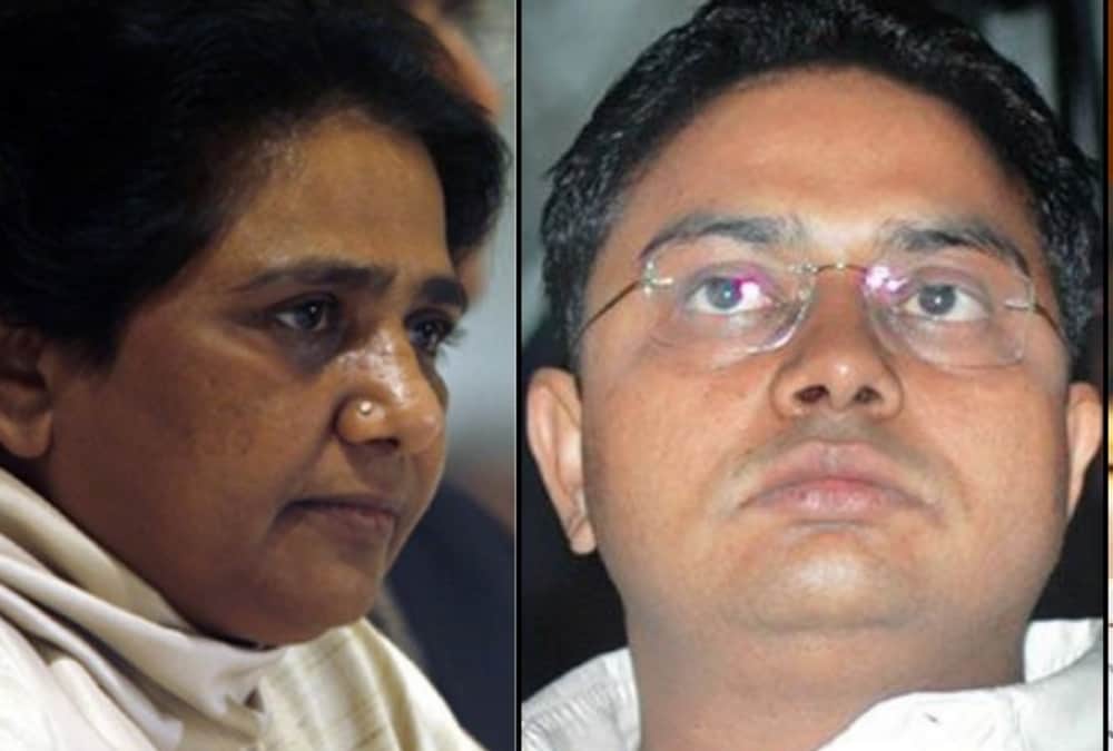 mayawati can sen her brother to rajyasabha.