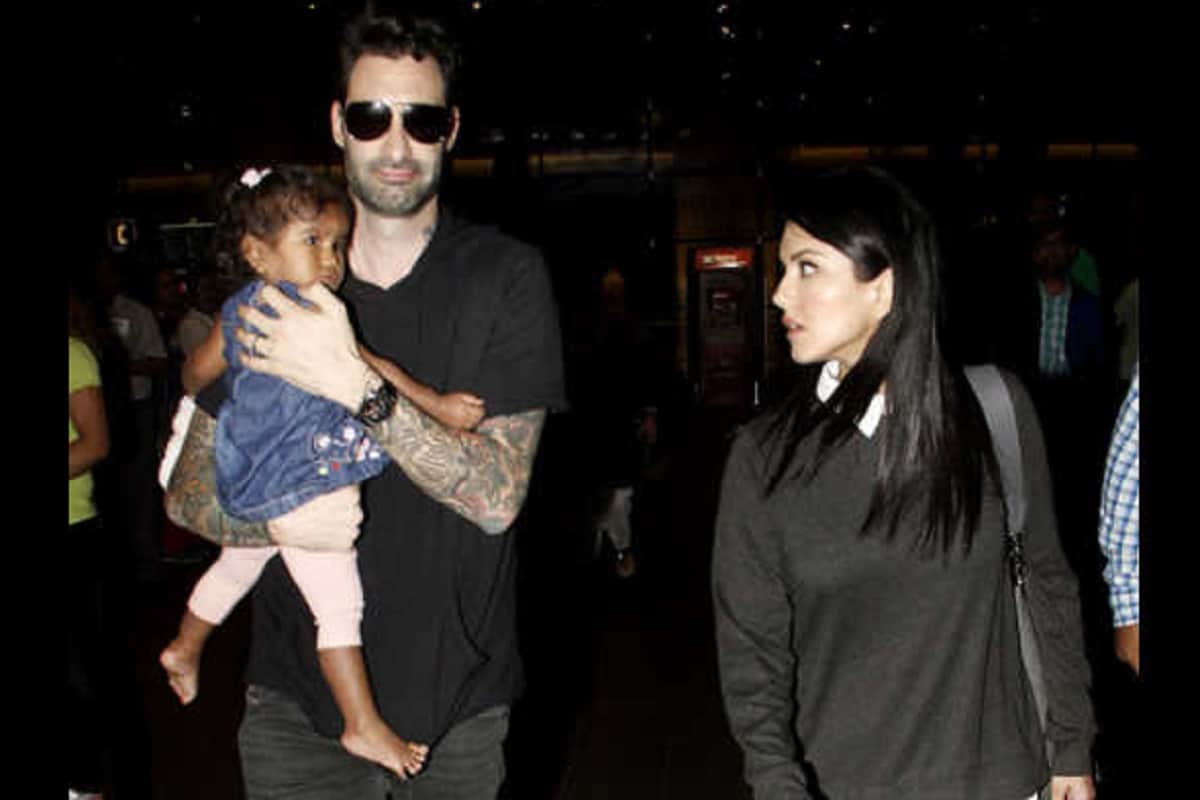 Sunny leone and husband daniel weber shared pictures of twin baby by surrogacy