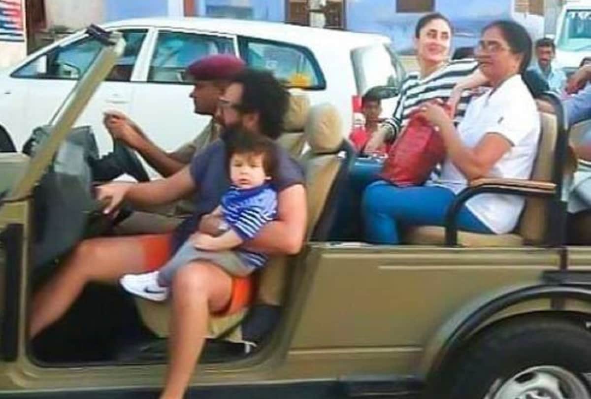 taimur horse riding with saif ali khan pictures goes viral on social media