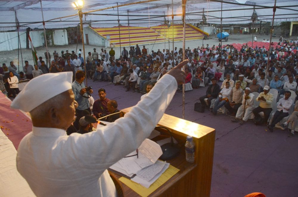 in haldwani Anna Hazare give threaten to death