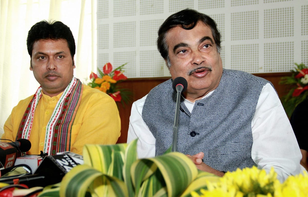 Biplab Kumar Deb will become new Chief Minister of Tripura said nitin gadkari 