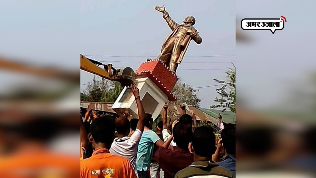 Statue of Vladimir Lenin brought down in Tripura