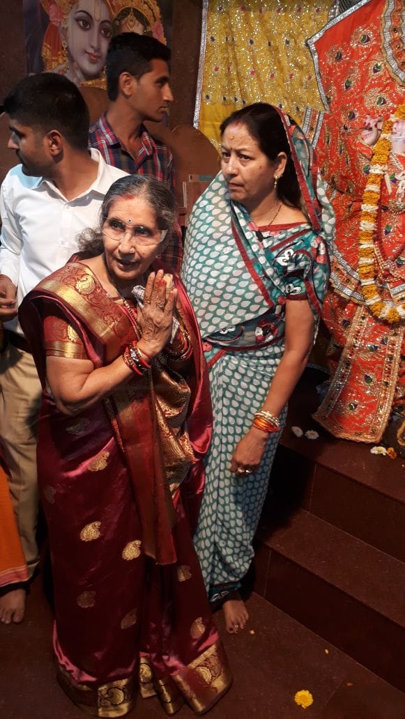 mathura wife of prime minister narendra modi pray in danghati temple