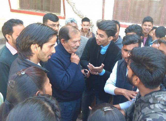 Students are sitting on hunger strike for demands