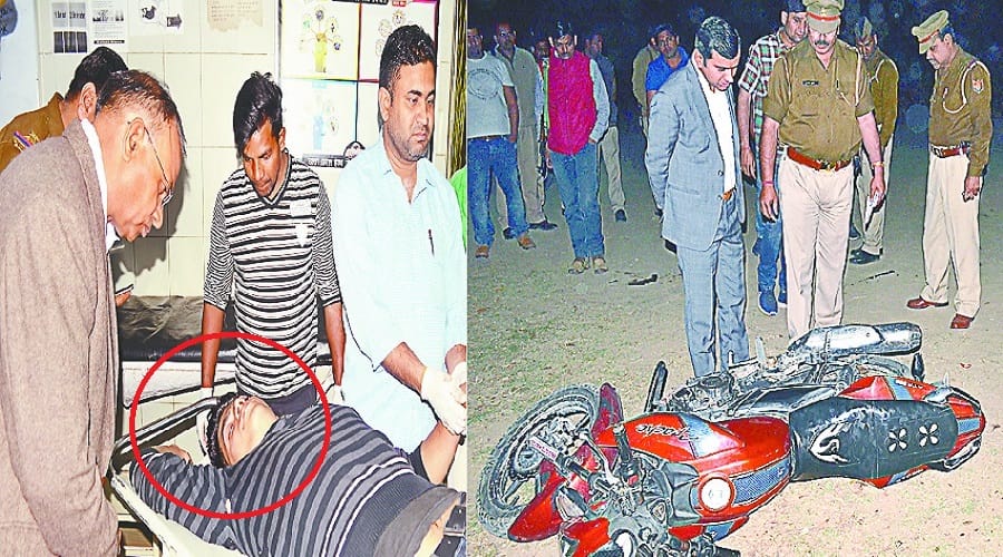 Encounter in UP, officers shot three accused
