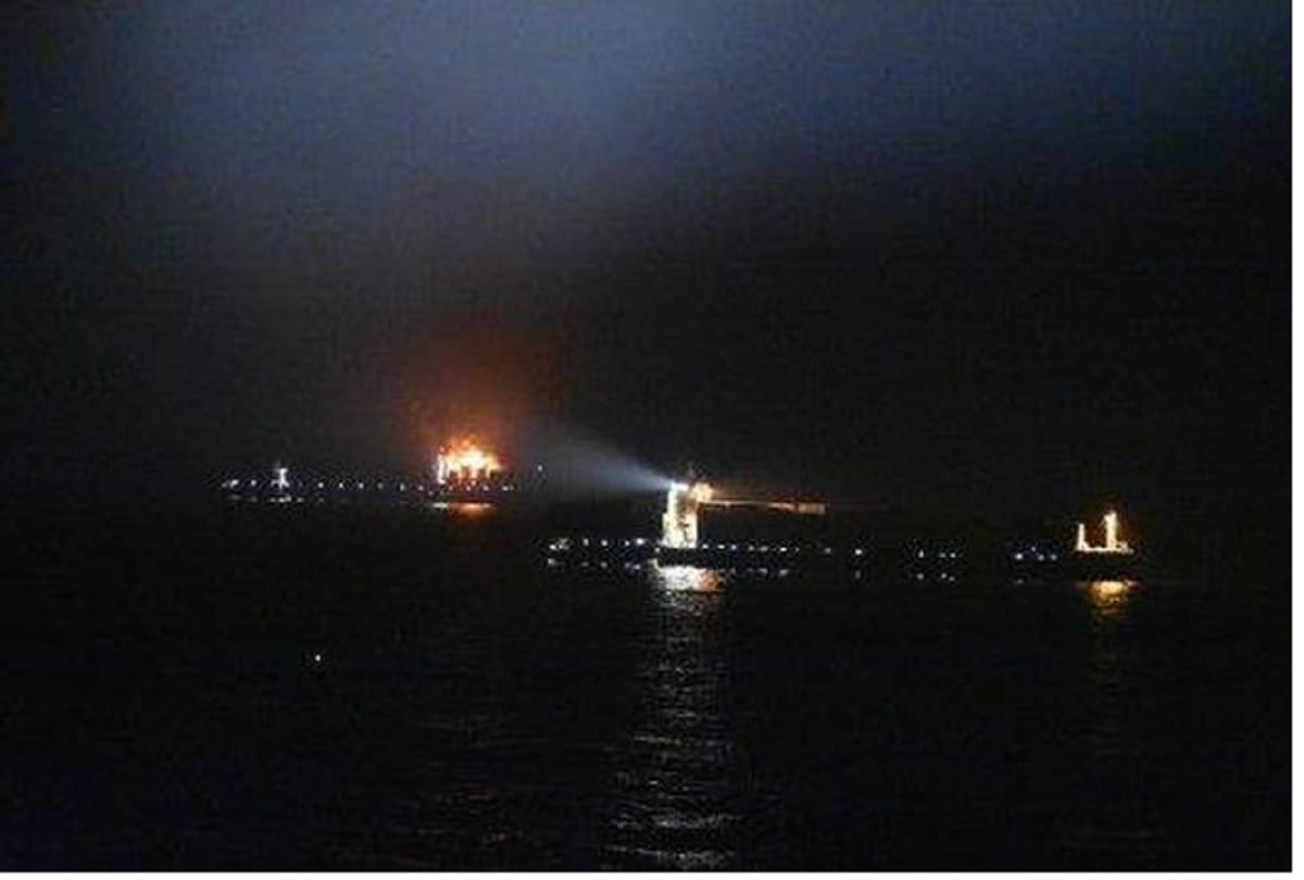 23 rescued, Four crew members missing from container Ship after fire in near Lakshadweep