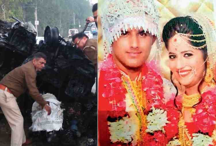 delhi family burnt alive in road accident in karnal