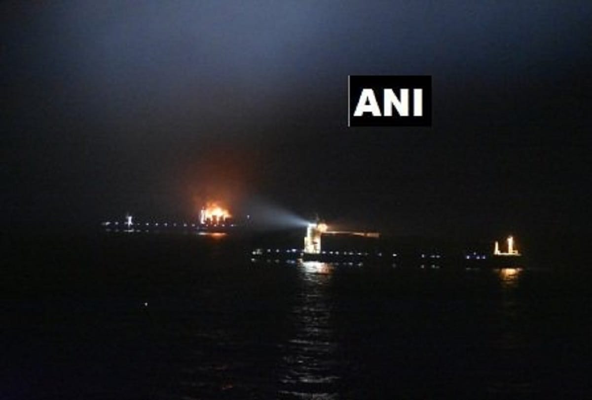 27 crew members on-board caught fire explosion at sea in Lakshwadeep Islands