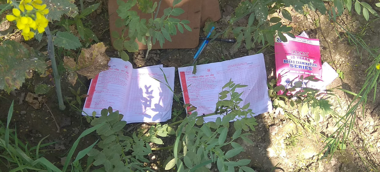 Two answer books of intermediate found in the field
