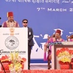 एएमयू के 65वें दीक्षांत समारोह को संबोधित करते राष्ट्रपति रामनाथ कोविंद।