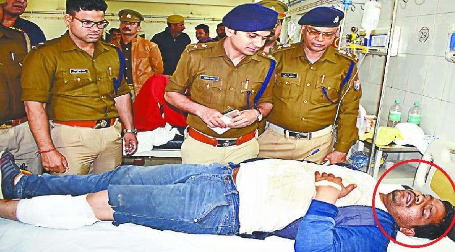 up: the officer shot the crook, fortuner recovered at meerut