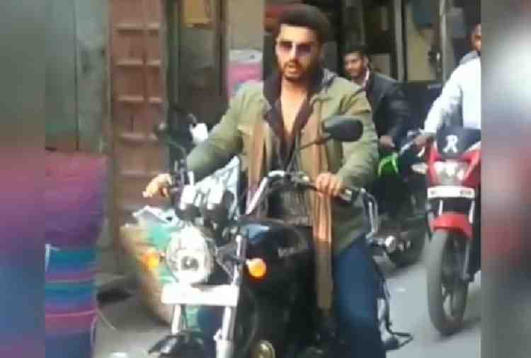 sridevi death, Arjun Kapoor rides bullet in style on the streets of Amritsar