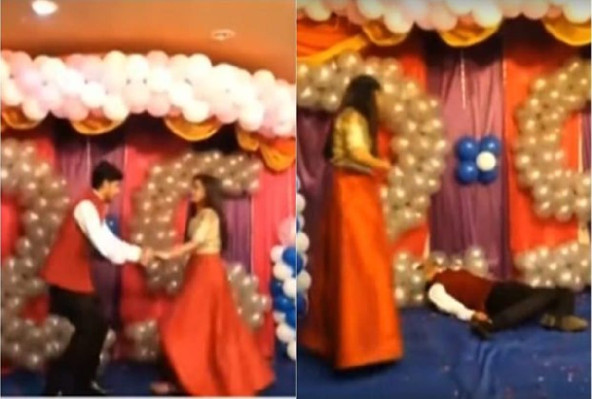 Video Being viral of a man dies while dancing on ddlj song